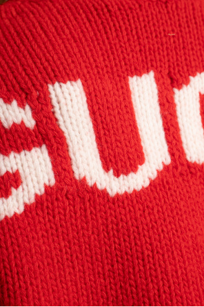 Gucci Wełniany sweter z logo