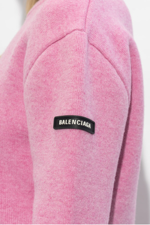 Balenciaga Sweter z naszywką z logo