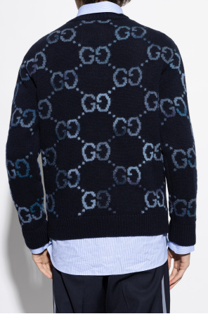 Gucci Suéter de lana con patrón GG