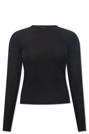 Laminated Sweater In Cashmere Wool And Silk