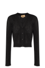 Gucci BLACK Cardigan with lurex yarn