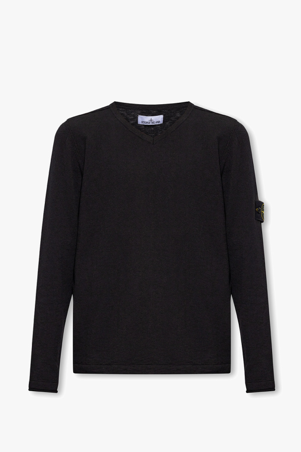 Stone Island Parallel Lines high neck sweater in red