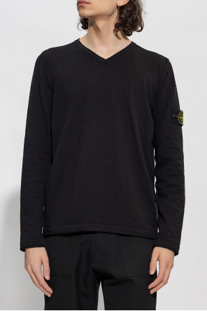 Stone Island Parallel Lines high neck sweater in red