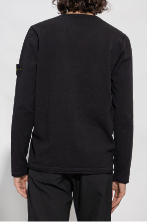 Stone Island Parallel Lines high neck sweater in red
