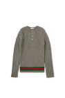 Gucci Kids GREY Sweater with signature Web stripe