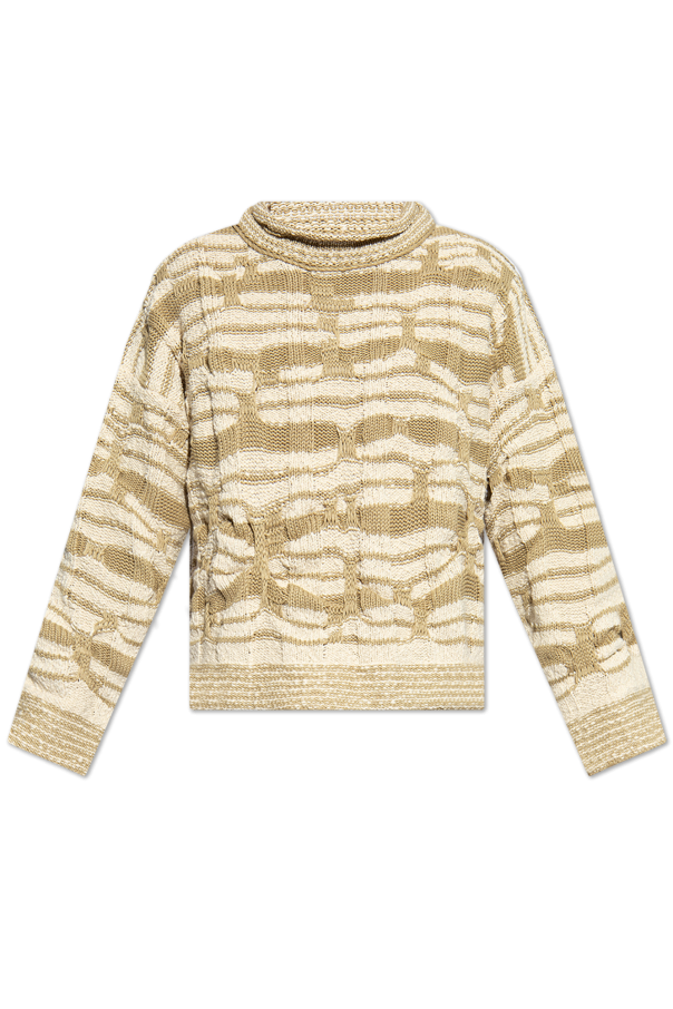 Sweter ze wzorem w pasy od Bottega Veneta