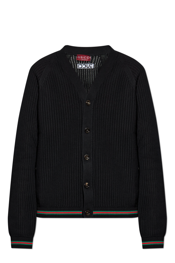 Gucci Cardigan with distinctive 'Web' belt