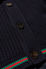 Gucci NAVY BLUE Cardigan with logo