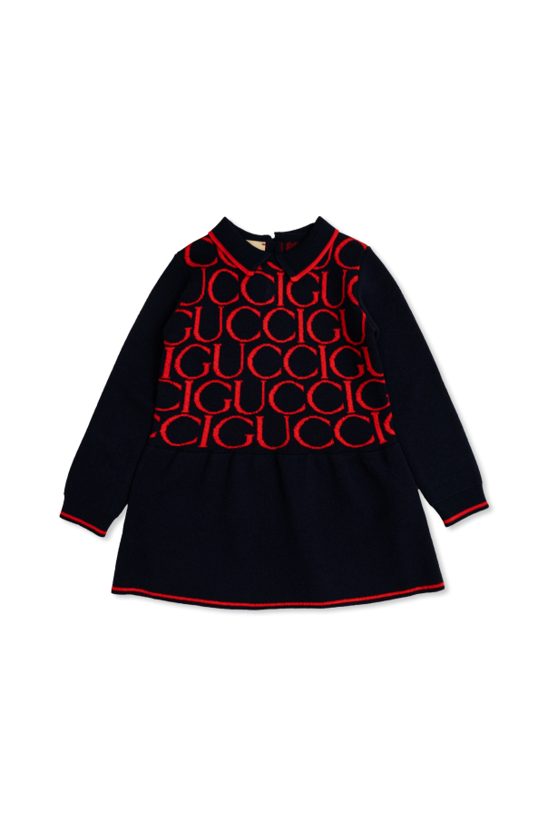 Gucci Kids Sukienka z kołnierzem