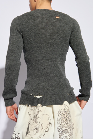 Balenciaga Sweter z rozdarciami