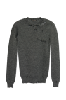 Ocelot-Print Cotton-Blend Short Sleeve Sweater