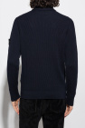 Stone Island NAVY BLUE Turtleneck sweater with logo