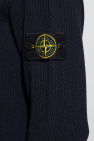 Stone Island NAVY BLUE Turtleneck sweater with logo
