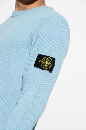 Stone Island Man's Amy Stencil Camp Bowling Printed Viscose Shirt