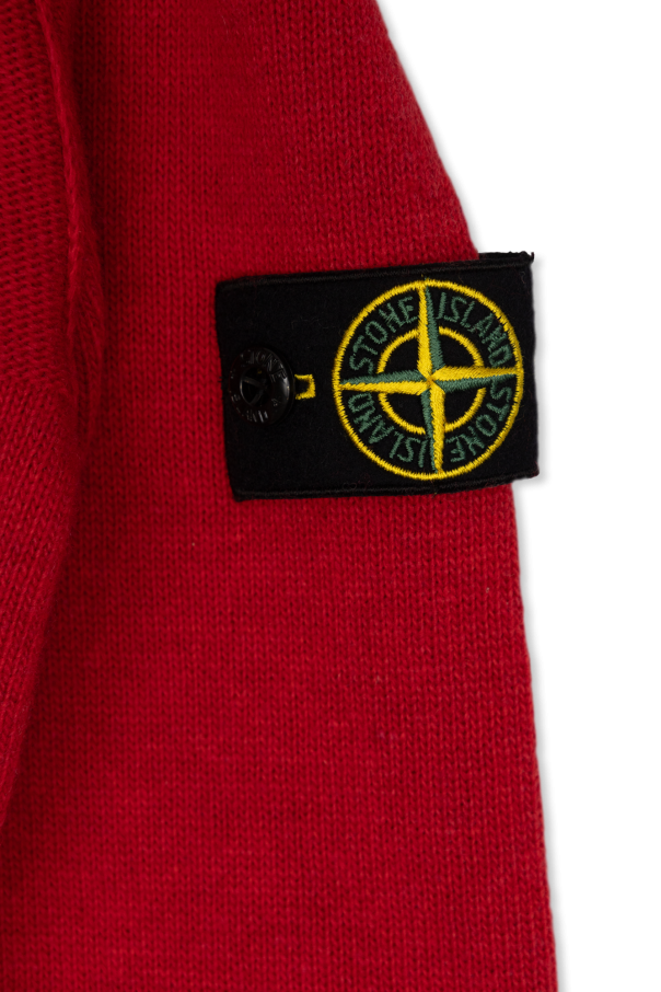 Stone Island Kids Play Red Heart Pullover Hoody