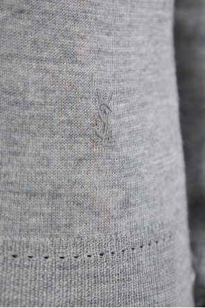 Saint Laurent Wool turtleneck with embroidered logo