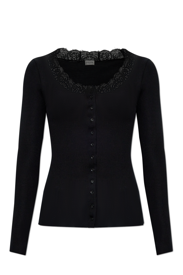 Saint Laurent Top with lace trim