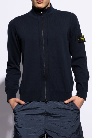 Stone Island Cardigan with stand-up collar