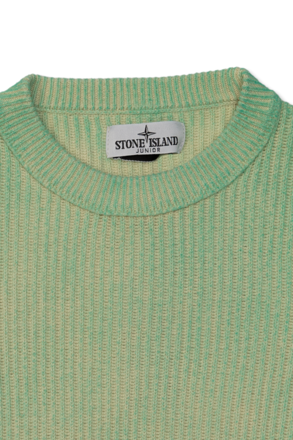 Stone Island Kids Monnalisa Short-sleeved Round-neck Cotton T-shirt With Flower Print