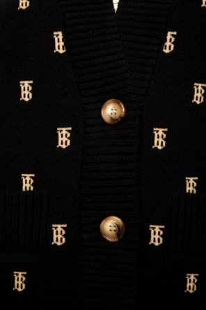 Burberry logo图案开衫