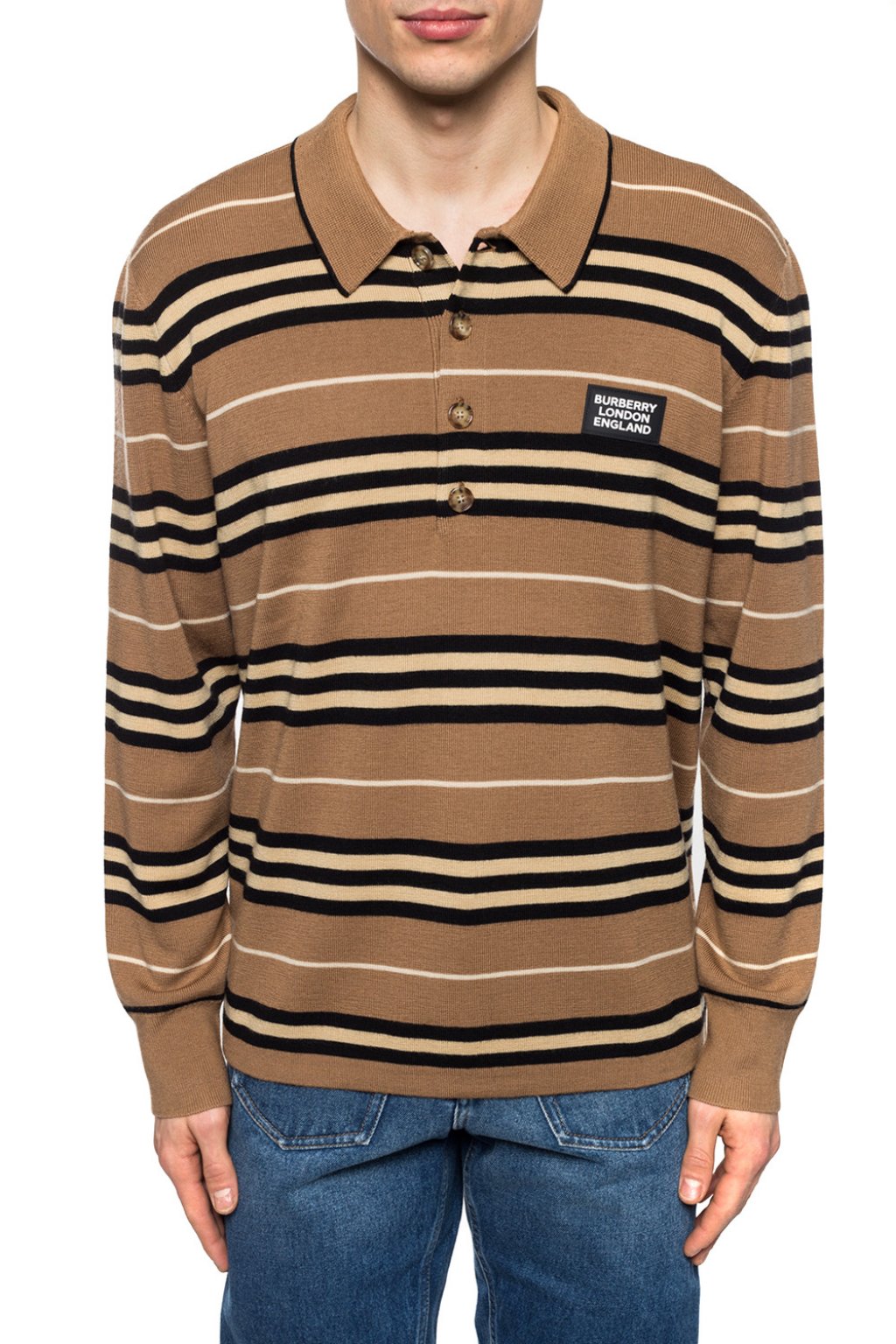 Sympathiek Somatische cel gebed Burberry Striped polo sweater | Men's Clothing | Vitkac