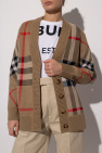 Burberry beige Checked cardigan