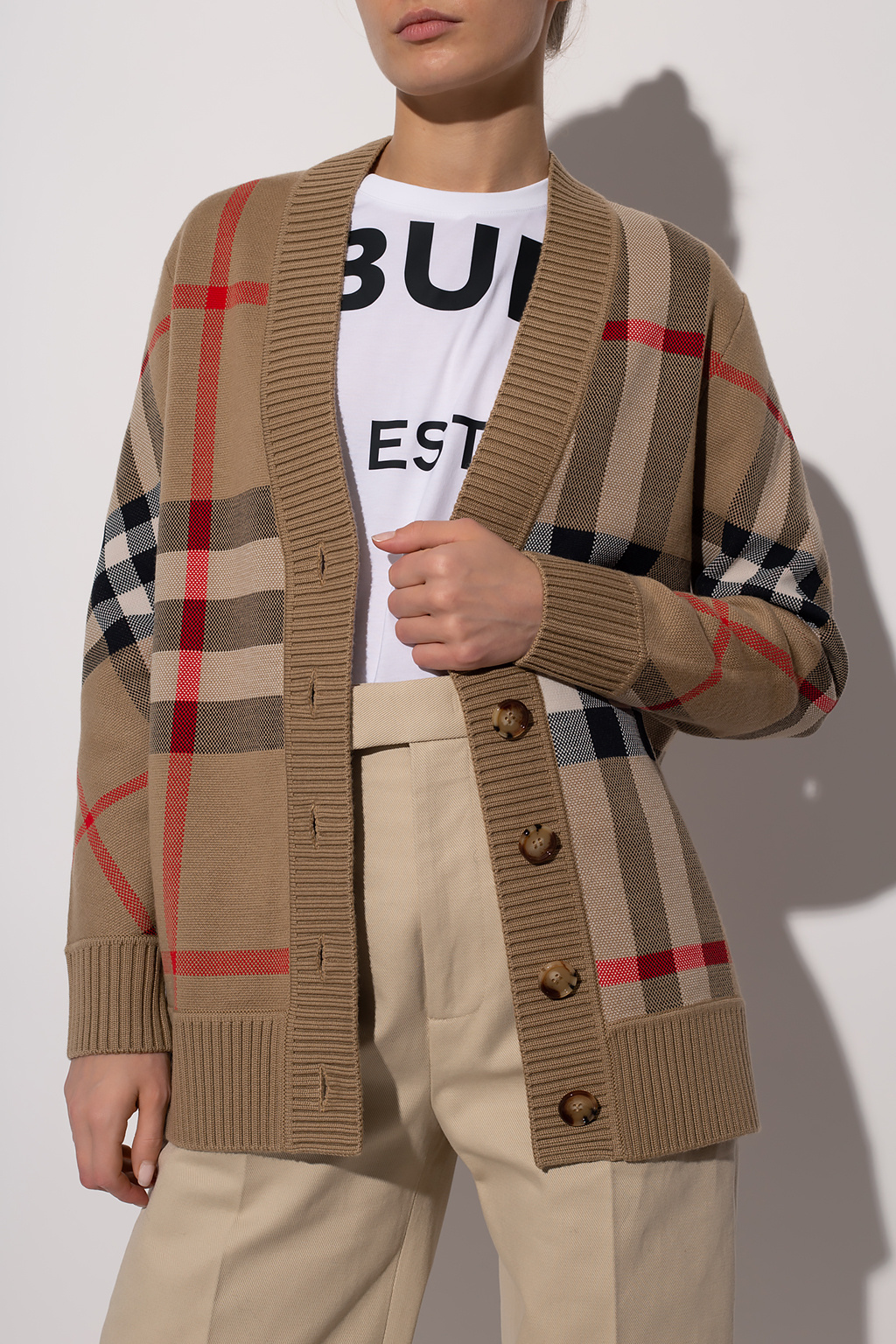 Burberry Checked cardigan