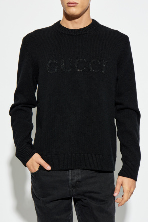 Gucci Sweter z kaszmirowym wykończeniem