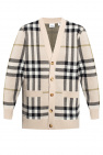 Burberry beige Checked cardigan