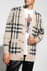 Burberry beige Checked cardigan