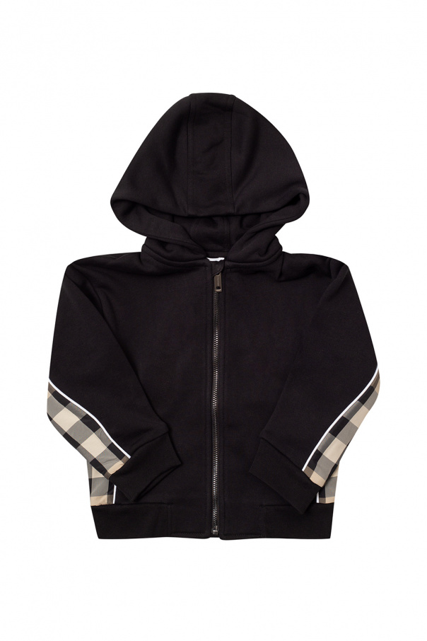 Burberry Kids Hoodie with check motif