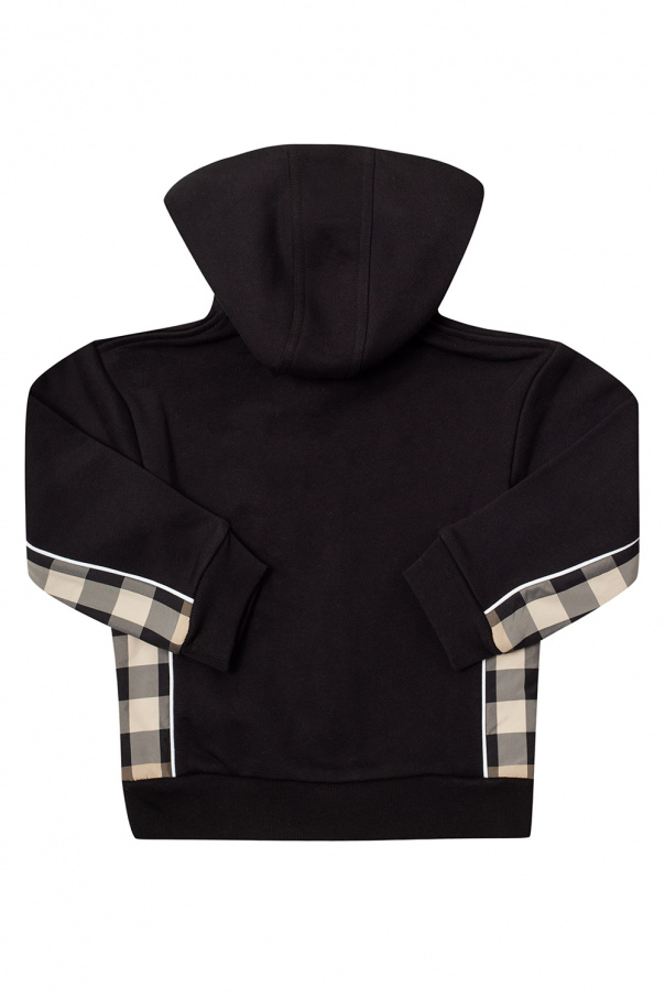 Burberry Kids Hoodie with check motif
