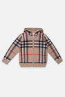 Burberry Kids beige Hooded cardigan