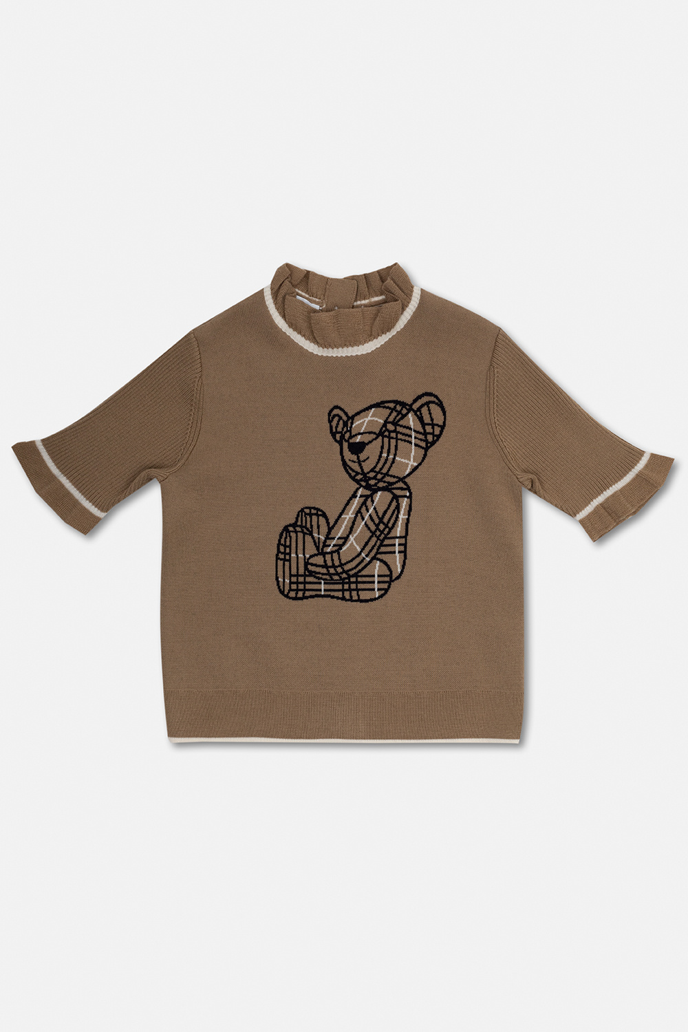 burberry Shape-memory Kids ‘Avrile’ sweater with decorative sleeves