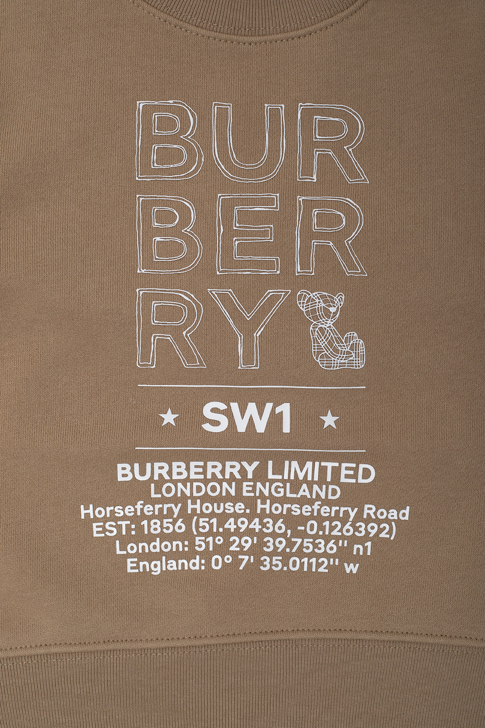 burberry Logo-strap Kids ‘Joel’ sweatshirt with logo