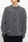 Burberry GREY Sweater with metal applications