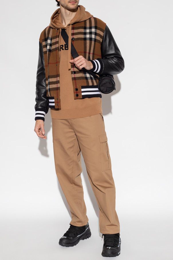 Burberry leather ‘Folton’ sweater