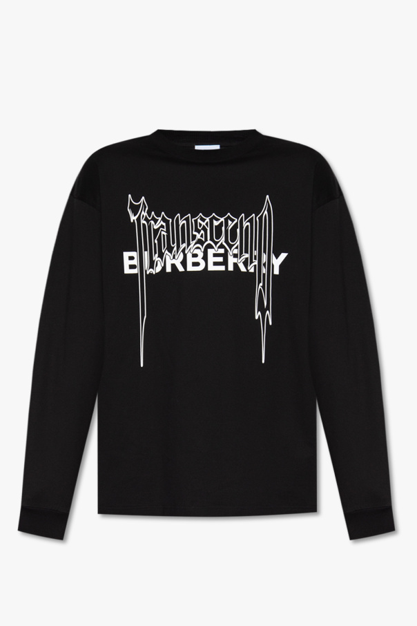 burberry leather Long-sleeved T-shirt