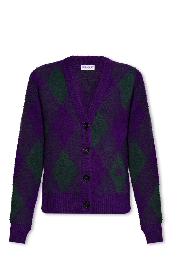 Burberry Cardigan with argyle pattern