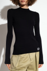 Burberry BLACK Wool sweater with logo