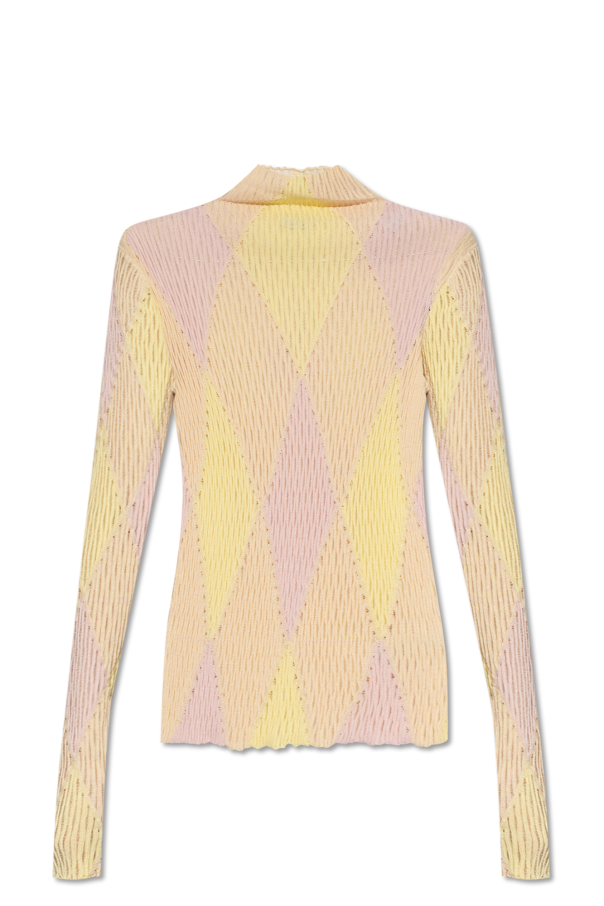 Burberry Turtleneck sweater with argyle pattern