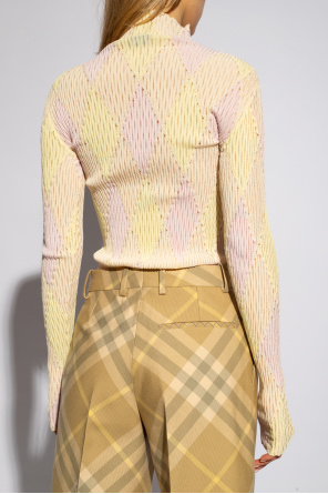 Burberry Turtleneck sweater with argyle pattern