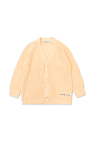 Burberry Kids beige Cardigan with logo