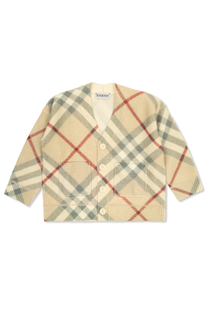 Burberry Kids Check Pattern Cardigan