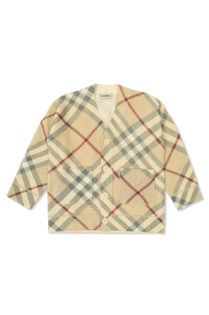 Burberry Kids Check Pattern Cardigan