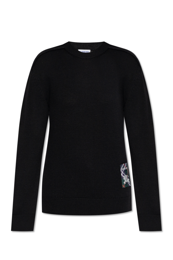 Wool sweater with logo patch, zdjęcie 1 Wool sweater with logo patch od Burberry