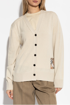 Burberry Wool cardigan with logo patch