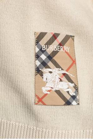 Burberry Wool cardigan with logo patch