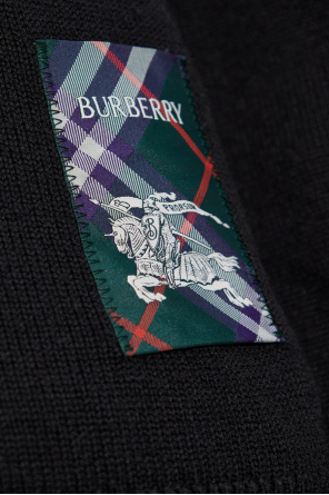 Burberry Wool cardigan with logo patch