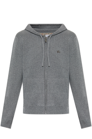 Cashmere cardigan with hood